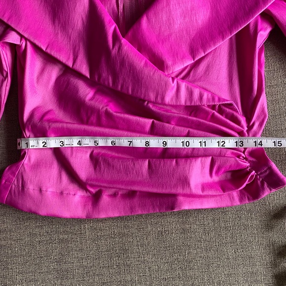 Tadashi Shoji Pink Open Collar Long Sleeve Blouse - Picture 6 of 6